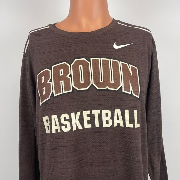 Nike Brown Bears Basketball Sphere Dry Shooting Shirt NCAA Ivy League Co… - Picture 1 of 6